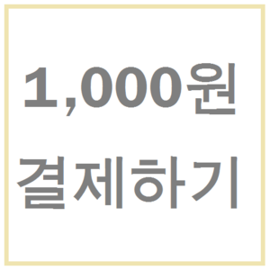 주문상품 개인결제창 - 1,000원